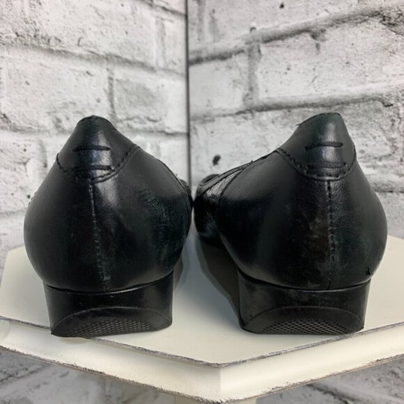 Vintage Roberto Capucci Croc Embossed Black Patent Leather Square Toe Loafer - Picture 7 of 10